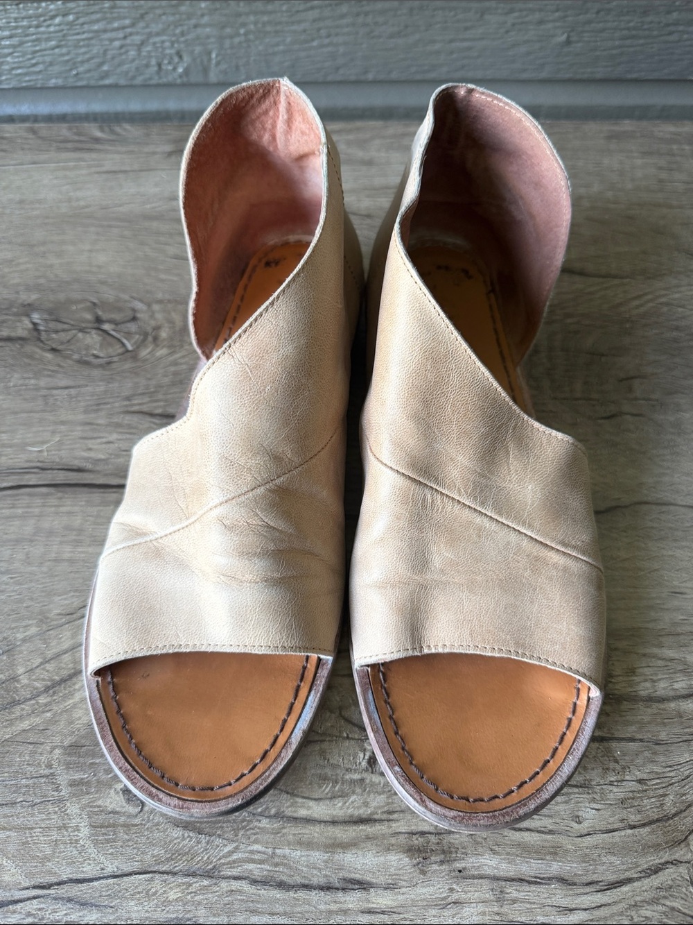 Free People Leather Sandals Flats EUC size 40 - Picture 6 of 10